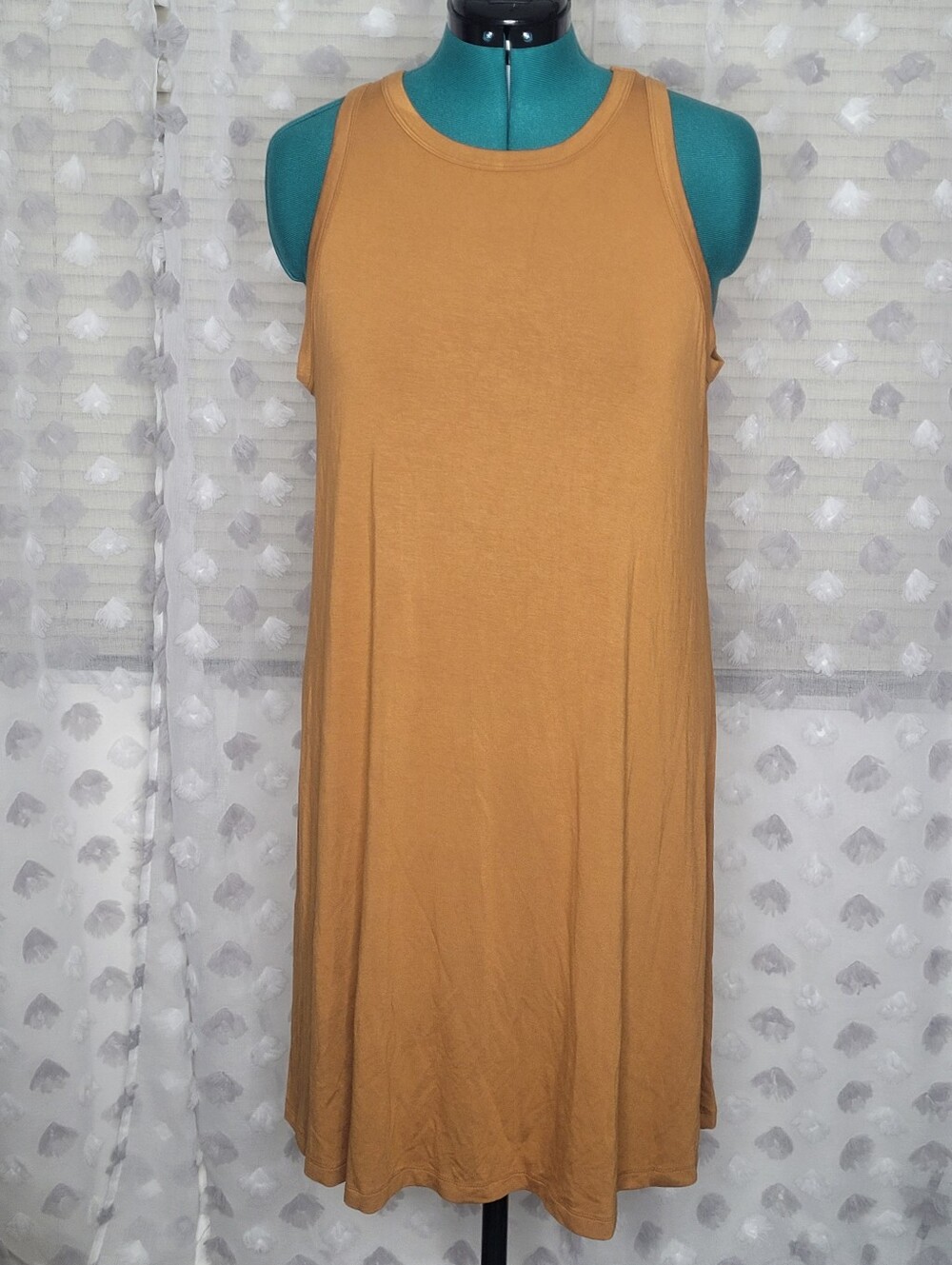 A New Day Sz 2XL Yellow Sleeveless A Line Swing Comfy Lagenlook Lounge Dress NWT